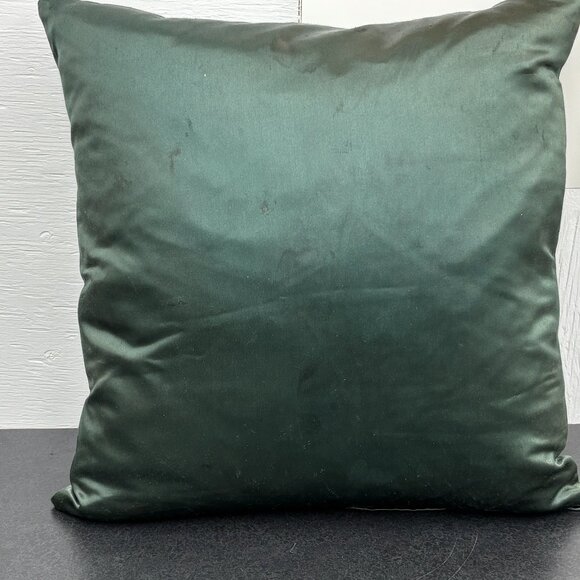 Vintage Embroidered Throw Pillow Handcrafted Needlework Roses, Floral - Picture 5 of 8